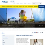 RACQ Members e-Gift cards Coles 5% off,Target and Kmart 7.5% off  plus Others