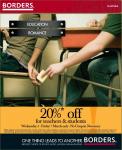Borders 20% off for Teachers & Students