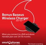 Bonus Baseus Wireless Fast Charger When You Join a Vodafone 24/36 Months Handset Plan $40 and Above @ Smart Phones Shop