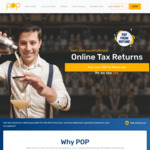 Online Tax Return $34 ($5 off) @ POP TAX