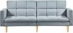 New York 195 Sofabed Lounge - Amazon Deep Blue & Platinum Grey Colours $345 Free Delivery (RRP $799) @ Hotshoppa Amazon AU
