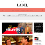 Win a Double In-Season Pass to the Movie Once Upon a Time in Hollywood from Label Magazine