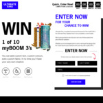 Win 1 of 10 UE myBOOM 3 Personalised Speakers Worth $199.99 from Logitech