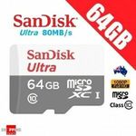 SanDisk Ultra MicroSD 64GB - 2 for $16.95 + Delivery ($0 with eBay Plus) @ Shopping Square eBay
