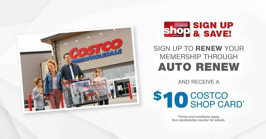 Set Up Membership Auto-Renewal And Receive A $10 Costco Shop Card ...