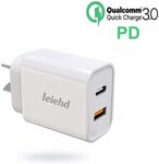 Leiehd USB C 18W Quick Charge 3.0 + PD Wall Charger $16.99 + Delivery ($0 with Prime/$39) @ Leiehd via Amazon