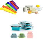 Silicone Containers, Popsicle Moulds & Stretch Lids Bundle $75 (Was $94) + Delivery @ Stress Free Kitchen