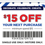 $15 off (Min Spend $15) in-Store Only @ Spotlight (VIP Members)