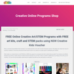 [NSW] Free Online Creative Art/STEM Program + Bonus LEGO Packs Using NSW Creative Kids Voucher @ Brilliant Kids