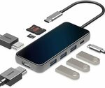 8-in-1 USB C Hub 4k@60hz HDMI, Ethernet, 2 USB Port, SD/TF Card, 87W PD $31.40 + Delivery @ HARIBOL Amazon AU