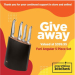 Win a Furi Angular 5 Piece Set (Worth $399.95) from Everything Kitchen