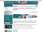 SuperSaver Return Fares to UK/Europe from Only A $1,588 with Cathay