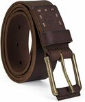 Timberland Men's BA5392BT Casual Leather Belt Belt (Dark Brown, Size 38) $20.74 + Delivery ($0 Prime/ $39 Spend) @ Amazon AU