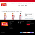 Get Any 2 or 3 100ml Zestify Sauces with Dispenser Caps for $5.26 Each Delivered (2 for $10.55, 3 for $15.85) @ Zestify.Life