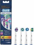 Oral-B Variety Replacement Electric Toothbrush Heads 4 Pack $14.99 (S&S $13.49) +Delivery ($0 with Prime/ $39 Spend) @ Amazon AU