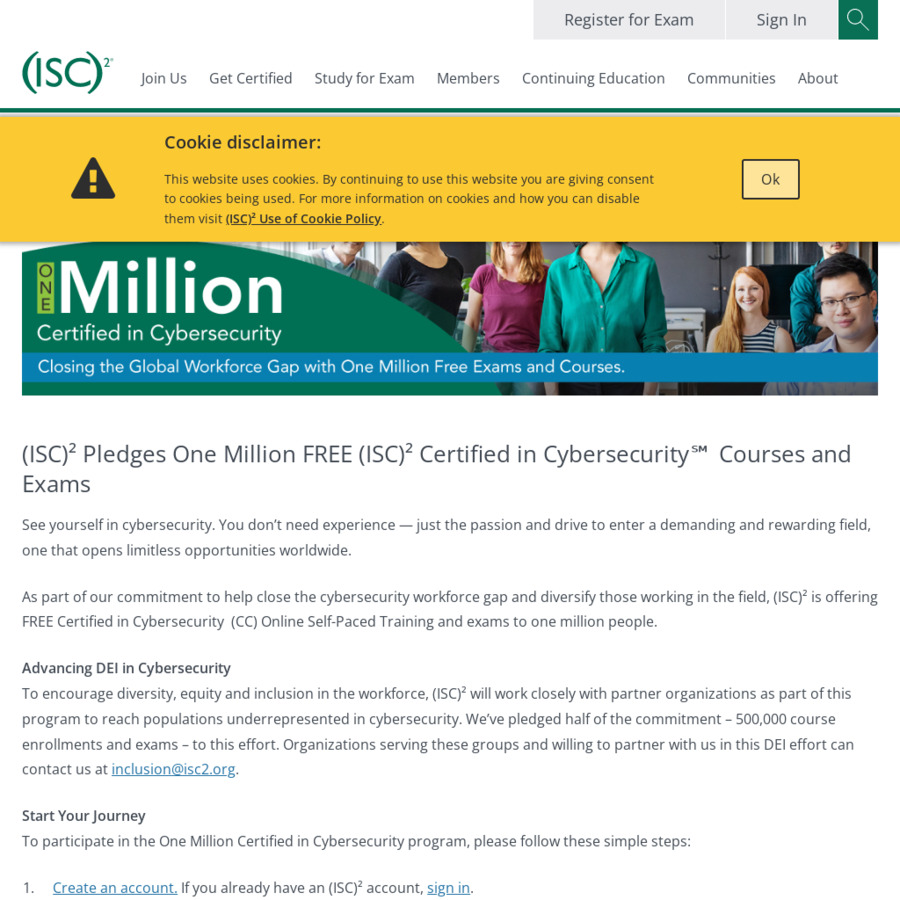 Free Online Training And Exam: Certified In Cybersecurity (Foundational ...