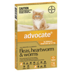 Advocate Cat Fleas, Heartworm & Worms Treatment 12 Packs: Orange $100.22, Purple $98.55 First Subscription Del Only @ PetCulture