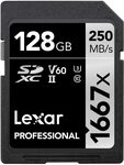 Lexar Professional 128GB SDXC UHS-II V60 Card $51.75 Delivered @ Amazon US via AU