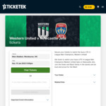 [VIC] 2 for 1 Tickets Western United V Newcastle Jets 15/01/23 Mars Stadium (Including Platinum Seating: $15 for Two) @ Ticketek