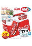 Coca-Cola Bonus 30x375mL $17.99ea (Save $6.90) = $0.60 per Can @ Supa IGA (VIC)