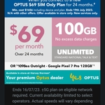 Google Pixel 7 Pro 128GB $0 Upfront with New Optus $69/Month 24-Month SIM Plan (Min Cost $1656) @ Harvey Norman