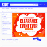$40 off $100+ Spend, $20 off $50+ Spend & up to 80% off + Delivery ($0 with $80+ Spend/C&C) @ RIOT Art & Craft