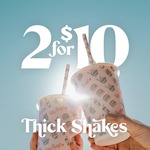 2 Thick Shakes for $10 @ Betty's Burgers