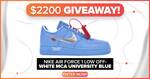 Win a Pair of Air Force 1 Low Off-White MCA University Blue from Lootie
