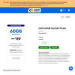 Catch Connect: 365-Day 60GB Prepaid Mobile SIM Plan $89 (Was $120) New Services Only @ Catch Connect