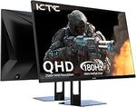 KTC 27” 180hz QHD Gaming Monitor, 1MS, Fast IPS, HDR 10, FreeSync&G-Sync $259.99 (with $40 coupon) @ Amazon