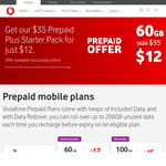 Vodafone 12 Months 250GB (150GB + 100GB Bonus Data) Prepaid $179, 15% TopCashback AU Cashback @ Vodafone