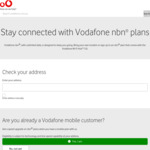 nbn FTTP & HFC 1000/50Mbps $95/Month for 5 Months ($100/Month Ongoing, New Customers Only) @ Vodafone