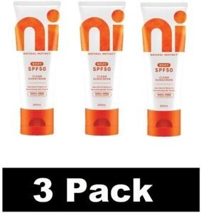 3x Natural Instinct Clean Sunscreen SPF50+ 200ml or Face Tinted Fluid 70ml $24.99 Delivered @ Lower Price People eBay