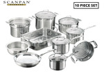 [OnePass] Scanpan 10-Piece Stainless Steel Impact Cookware Set $189.60 (Was $499) Delivered @ Catch