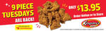 [ACT, NSW] 9 Pieces of Southern Fry Chicken for $13.95 - Tuesdays Only @ Kingsley's Chicken (ACT & Queanbeyan)
