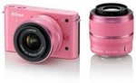 Pink Nikon J1 J1PTLK with Twin Lens Kit (10-30mm & 30-110mm) $406 Delivered @ Myer