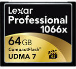 Lexar 64GB CF 1066x memory card US$122.61 SHIPPED @ B&H Photo Video