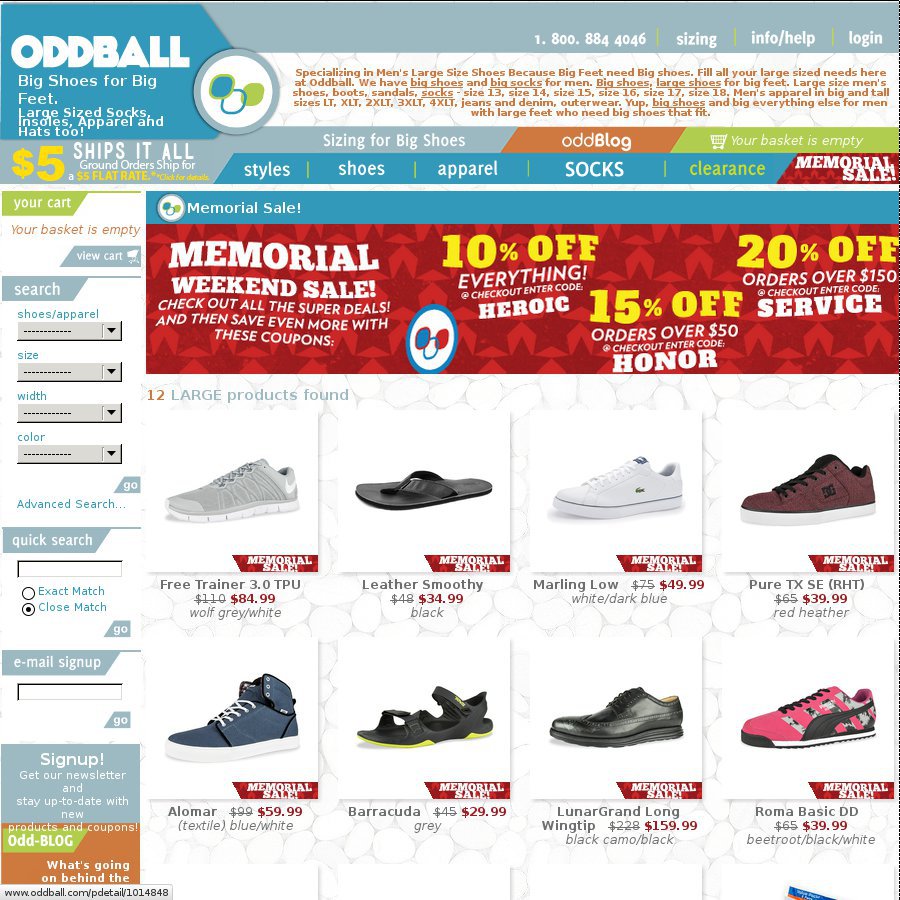 Oddball Shoes: Memorial Day Sale 10% - 20% off + Delivery - OzBargain