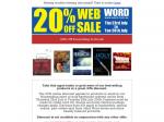 WORD's 20% Off Web Sale 23-28 July
