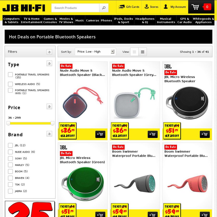 JB HI FI Portable Bluetooth Speaker 25 off OzBargain