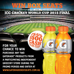 IGA -Win a Trip for 4 to Melbourne Cricket World Cup Final, or 1 of 28x $500 - Purchase Gatorade