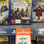 Assassin Creed Unity PS4/XB1 $49 (Was $89) at Big W