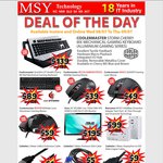 MSY - CM Storm Cherry MX KB $139, Netcomm Powerline 600Mbps ACPass $99, CM Gaming Mouse from $39