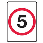 Road Sign 5 Kph Speed Sign. Metal 600x 450. Brand New - $22.00 @ National Workwear