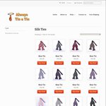 Pack of 7x Silk Ties for $53 (170+ Designs) + Free Metal Tie Bar Delivered @ Always Tie A Tie