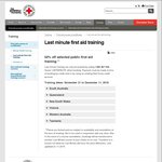 50% off Red Cross First Aid Courses. HLTAID001, HLTAID002, HLTAID003, FABC. Aus Wide (until Dec 11)