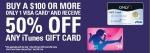 50% off iTunes at AUSTRALIA POST When You Purchase a $100 Visa Gift Card