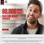 NAB Rewards Platinum + 80,000 Bonus When You Spend $2,500 within 90 Days + $100 Webjet + No Annual Card Fee for The First Year