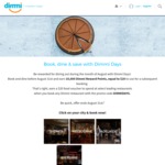 Book & Dine with Any Restaurant on Dimmi before August 31st and Earn 10,000 Rewards Points (= $20 Voucher)