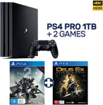 PlayStation 4 Pro 1TB Console + 2 Games $559 @ EB Games